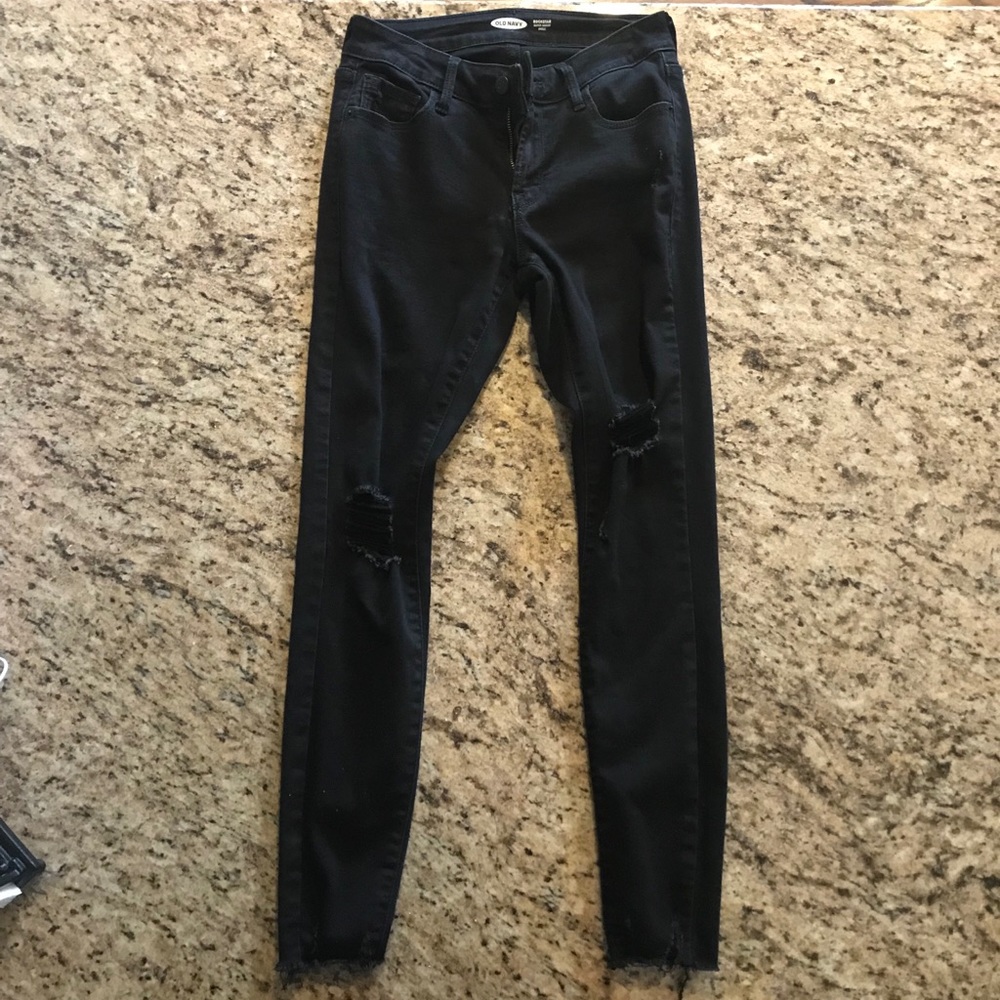 Old Navy Rockstar Super Skinny Distressed Jeans